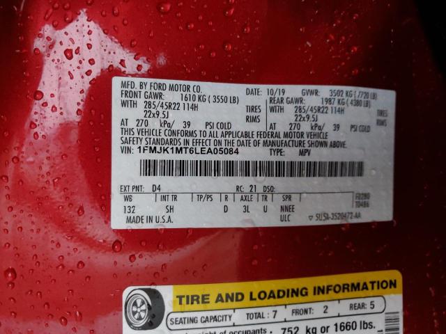 1FMJK1MT6LEA05084 Ford Expedition Max Platinum