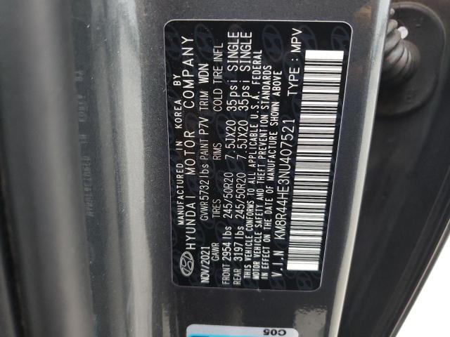 KM8R44HE3NU407521 Hyundai Palisade Sel