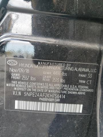 Auction sale of the 2019 Hyundai Sonata Se , vin: 5NPE24AF2KH756414, lot number: 140780294