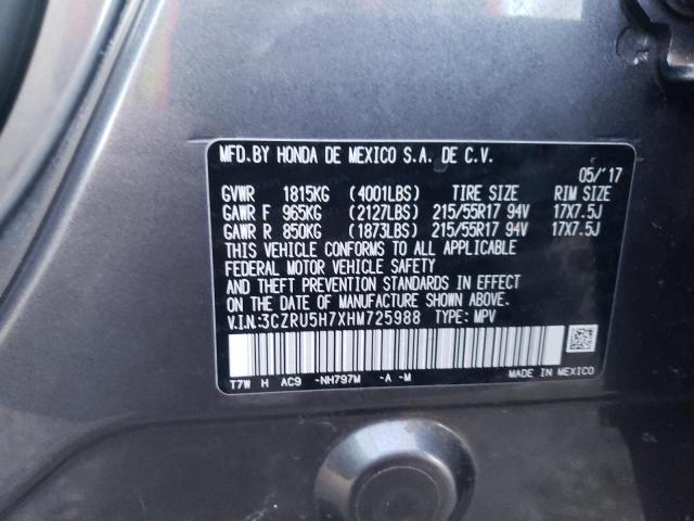3CZRU5H7XHM725988 Honda Hr-v Exl