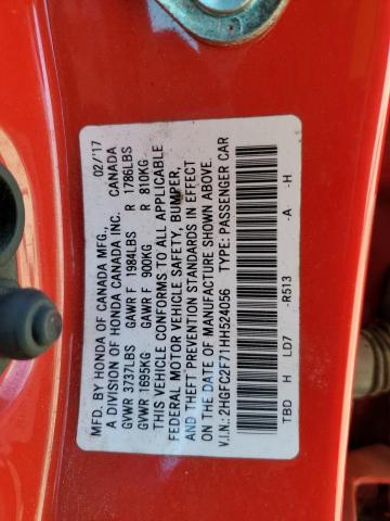 2HGFC2F71HH524056 Honda CIVIC EX