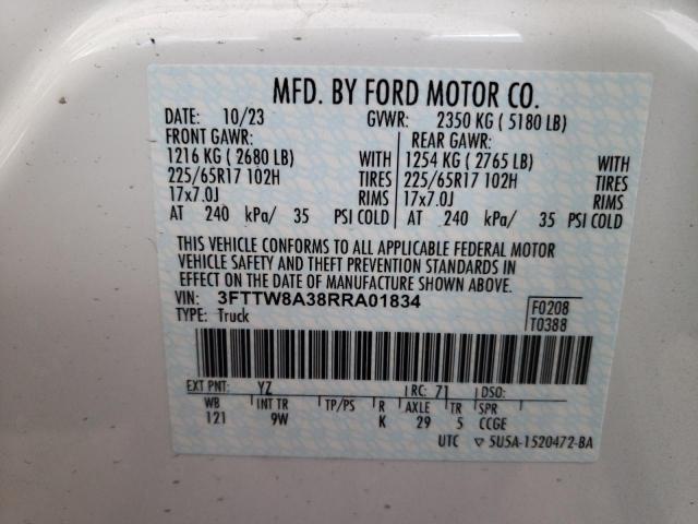 3FTTW8A38RRA01834 Ford Maverick Xl