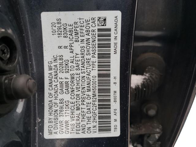 2HGFC2F62MH503010 Honda Civic Lx