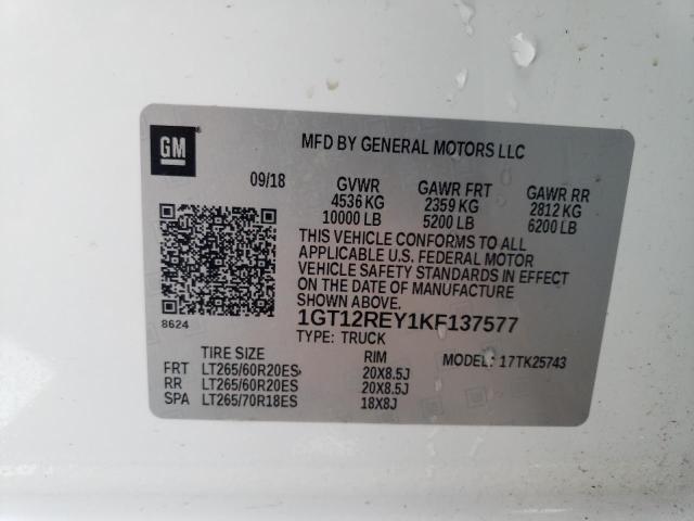 1GT12REY1KF137577 GMC Sierra K2500 Slt