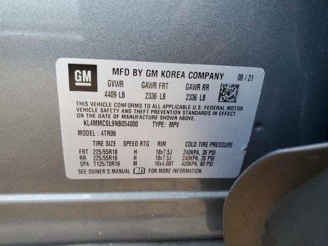 KL4MMCSL9NB054000 Buick Encore Gx Preferred