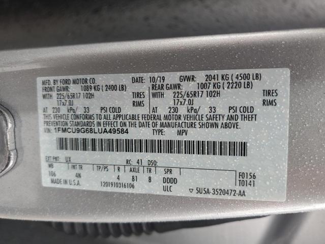 1FMCU9G68LUA49584 Ford ESCAPE SE