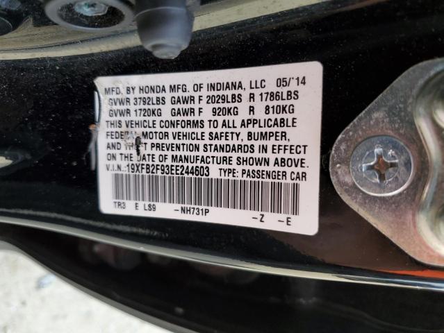 19XFB2F93EE244603 Honda CIVIC EXL
