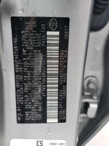 4T1K61AKXMU475971 Toyota CAMRY XSE