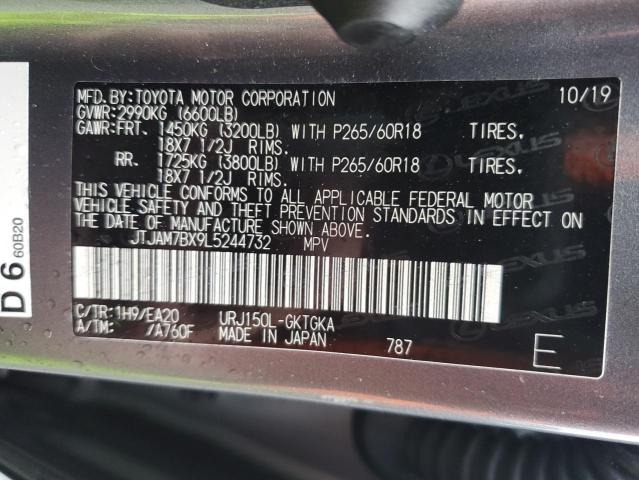 JTJAM7BX9L5244732 Lexus Gx 460 Premium