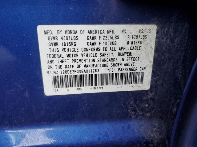 19UDE2F30GA011263 Acura Ilx Base Watch Plus