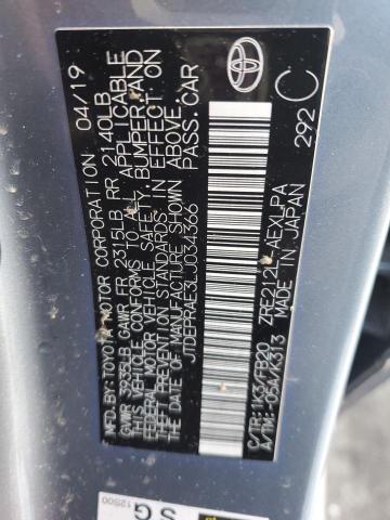 JTDEPRAE3LJ034366 Toyota COROLLA LE