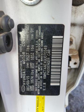 KMHCT4AEXGU070349 Hyundai ACCENT SE