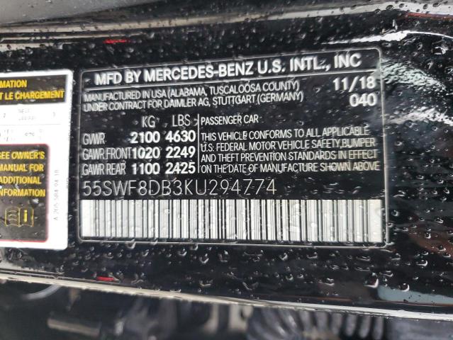 55SWF8DB3KU294774 Mercedes-Benz C 300