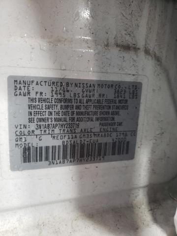 3N1AB7AP7HY233719 Nissan SENTRA S