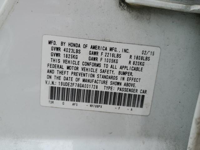 19UDE2F78GA001728 Acura Ilx Premium