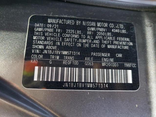 JN1BJ1BV1MW571314 Nissan Rogue Sport Sv
