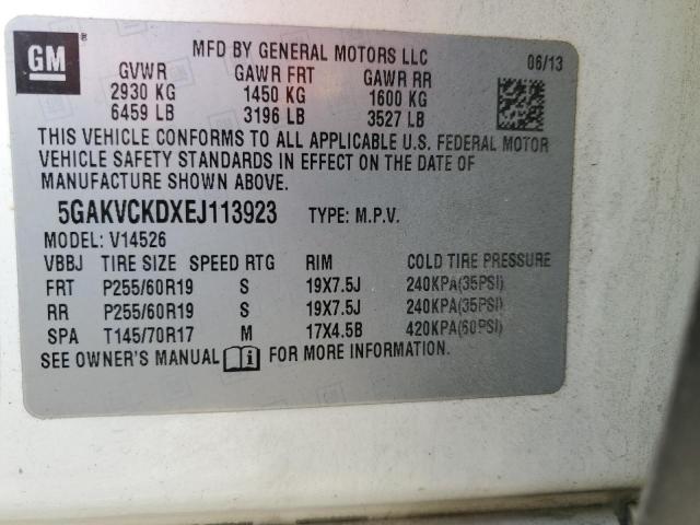 5GAKVCKDXEJ113923 Buick Enclave