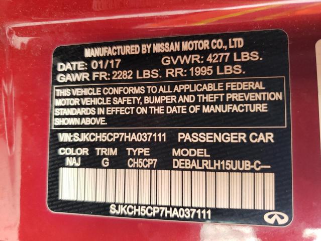 SJKCH5CP7HA037111 Infiniti QX30 BASE