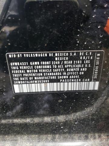 3VWD07AJ0FM352693 Volkswagen JETTA SE