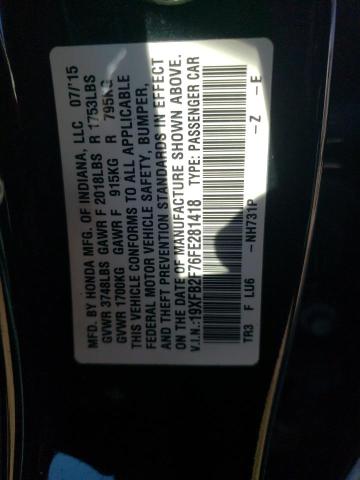 19XFB2F76FE281418 Honda CIVIC SE