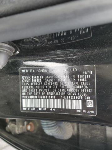 JHMCR6F32HC015390 Honda ACCORD HYBRID