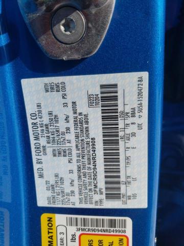 3FMCR9D94NRD49908 Ford Bronco Sport Badlands