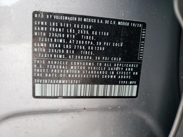 3VV3B7AX4MM018761 Volkswagen TIGUAN SE