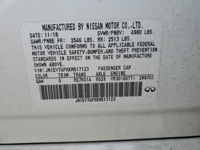 JN1EV7APXKM517123 Infiniti Q50 LUXE