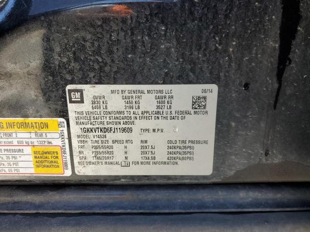 1GKKVTKD6FJ119609 GMC Acadia Denali