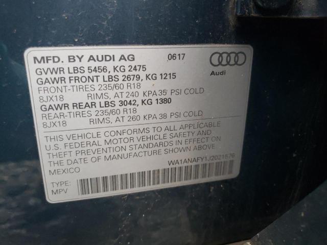 WA1ANAFY1J2021576 Audi Q5 PREMIUM