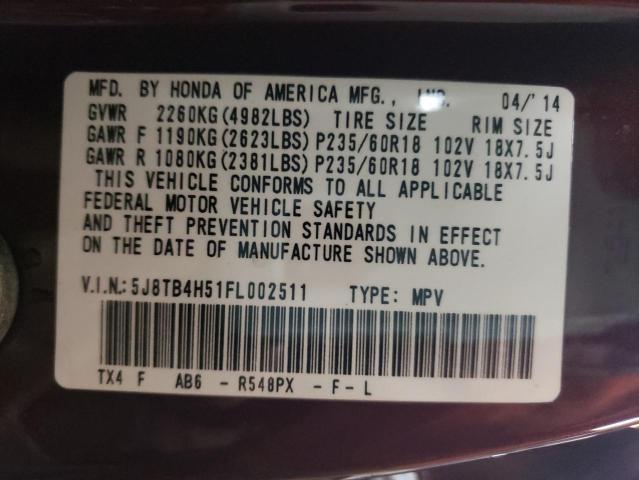 5J8TB4H51FL002511 Acura Rdx Technology