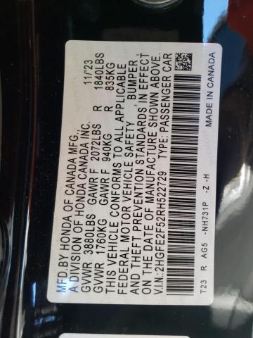 2HGFE2F52RH522729 Honda Civic Sport