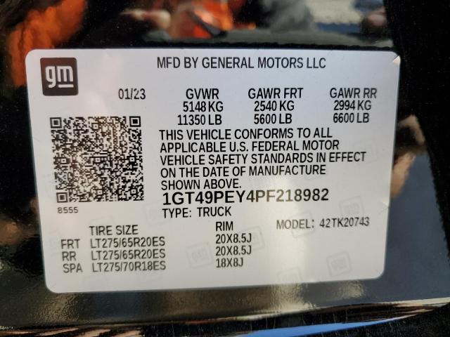1GT49PEY4PF218982 GMC Sierra K2500 At4