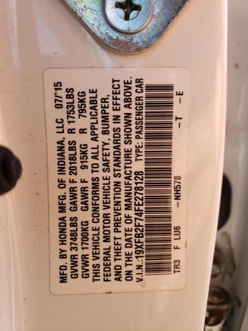 19XFB2F74FE278128 Honda CIVIC SE