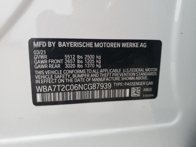 WBA7T2C06NCG87939 BMW 740 I