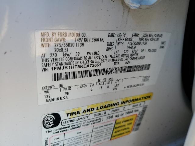 1FMJK1HT5KEA73661 Ford Expedition Max Xlt
