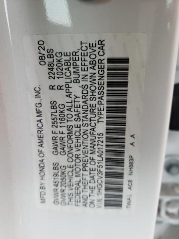 1HGCV3F51LA017215 Honda Accord Hybrid Exl