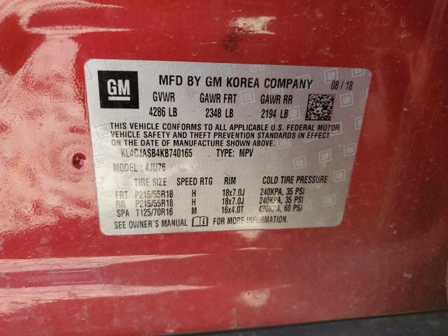 KL4CJASB4KB740165 Buick Encore Preferred