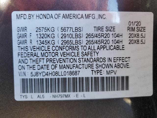 5J8YD4H08LL018687 Acura MDX A-SPEC