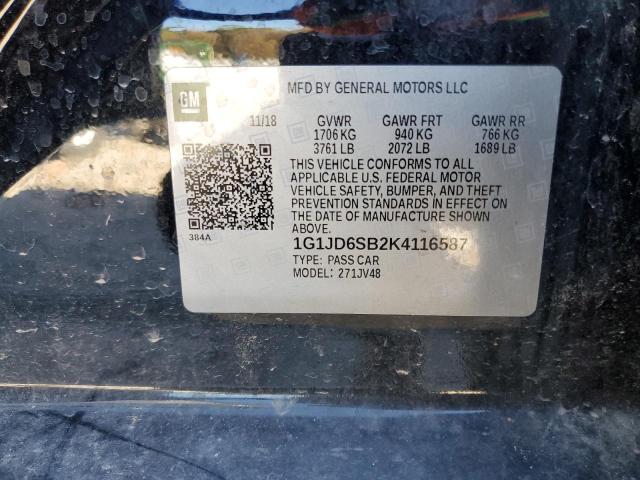 1G1JD6SB2K4116587 Chevrolet SONIC LT