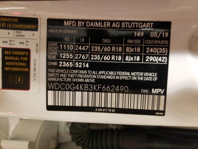 WDC0G4KB3KF662490 Mercedes-Benz Glc 300 4matic