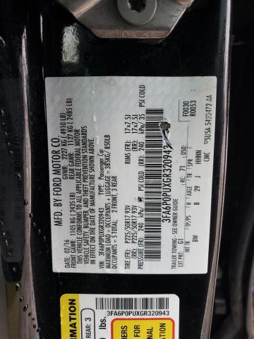 3FA6P0PUXGR320943 Ford Fusion Se Phev