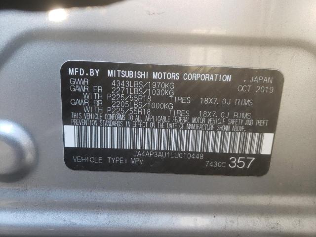 JA4AP3AU1LU010448 Mitsubishi Outlander Sport Es