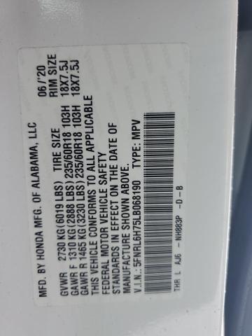 5FNRL6H75LB068190 Honda ODYSSEY EXL