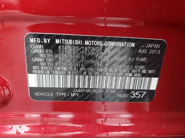 JA4AP3AU9LU003165 Mitsubishi Outlander Sport Es