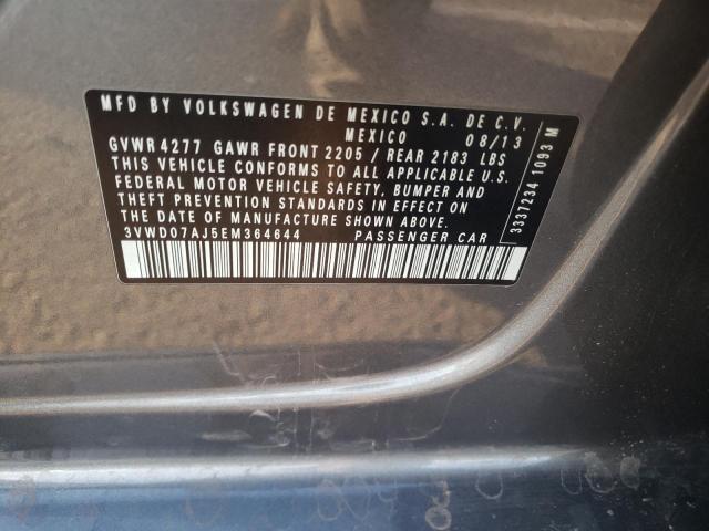 3VWD07AJ5EM364644 Volkswagen JETTA SE