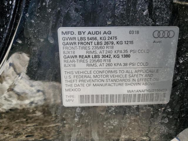 WA1ANAFY0J2156483 Audi Q5 PREMIUM