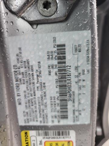 3FA6P0HD3LR187712 Ford FUSION SE