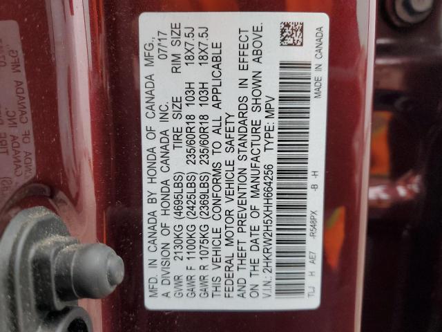 2HKRW2H5XHH664256 Honda CR-V EX