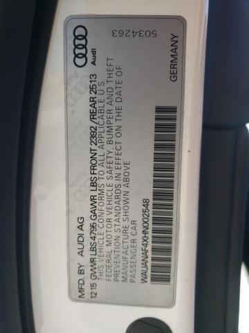 WAUANAF4XHN002548 Audi A4 PREMIUM